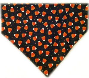 Halloween Over The Collar Dog Scarf Candy Corns