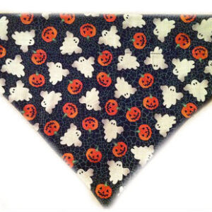 Halloween Over The Collar Dog Scarf With Ghosts