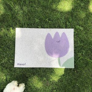 Floral PVC Coil Cat Litter Trapping Mat