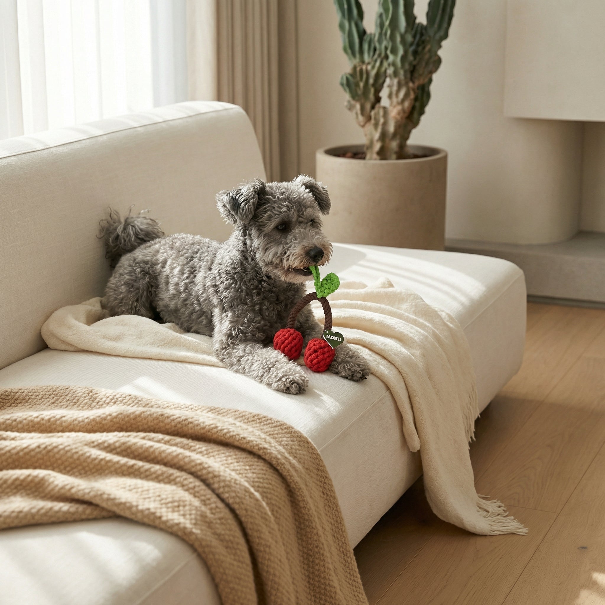 handmaderecycleropecherrypuppytoyjpg Urban Pet Play Ltd | AwardWinning Pet Care Pet Shop
