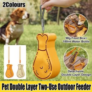 Portable Pet Water Bottle Outdoor Feeder Dual Purpose Drinking Travel Use