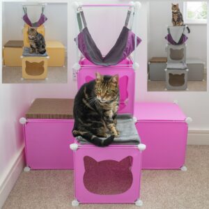 Kitty Cubby Cat Cube Play Tower MIDI Weatherproof Cover Pet and Pond Supply