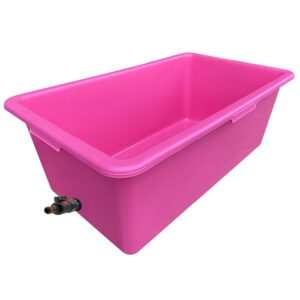 Pink Dog Bath with Drain Valve (Black) BSP Thread Fitting DIY Workshop Accessory