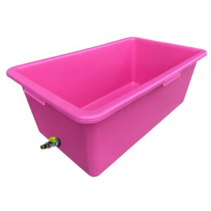 Pink Dog Bath with Drain Valve (Lime) DIY Workshop Accessory Pet and Pond Supply