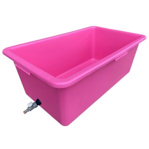 Pink Dog Bath with Drain Valve (WL) DIY Workshop Accessory Pet and Pond Supply