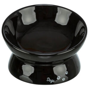 Trixie Raised Ceramic Dog Food/Water Bowl Black