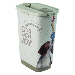 Rotho cody dog pet food container 50l cappuccino sand