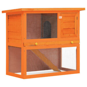 Vidaxl Outdoor Rabbit Hutch with 1 Door Wood