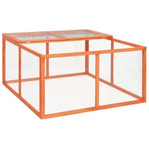 Vidaxl rabbit hutch 124x120x60 cm solid pine wood