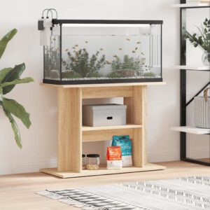 Vidaxl aquarium stand 80x35x60 cm processed wood sonoma oak color