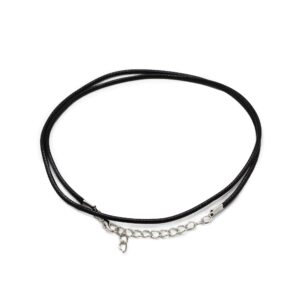 Waxed Pendant Cord - 2Mm X 55cm - Black 101